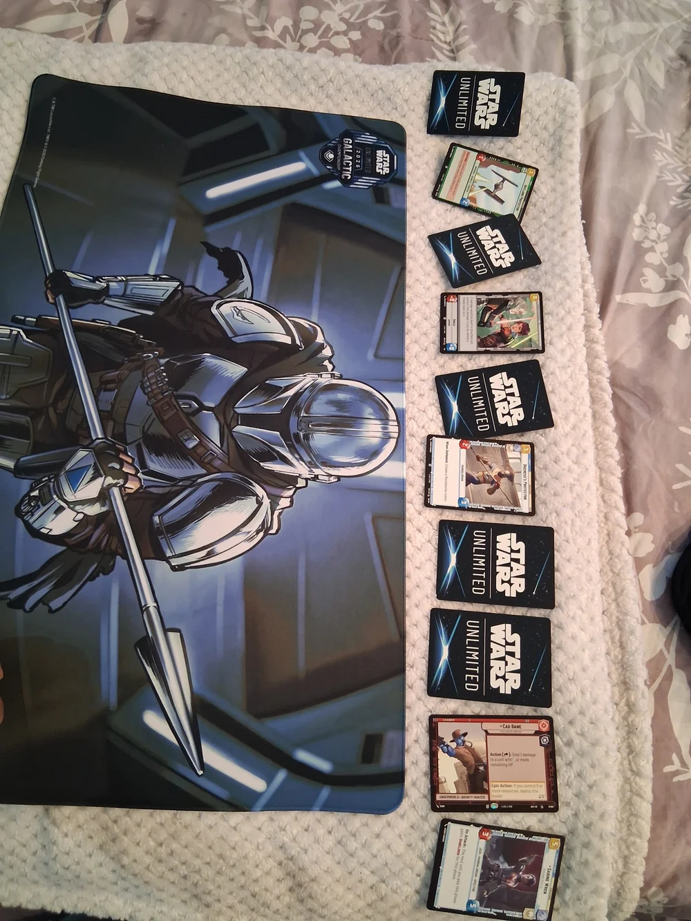 Star Wars Navy Blue Mandalorian Playmat and Tote Set